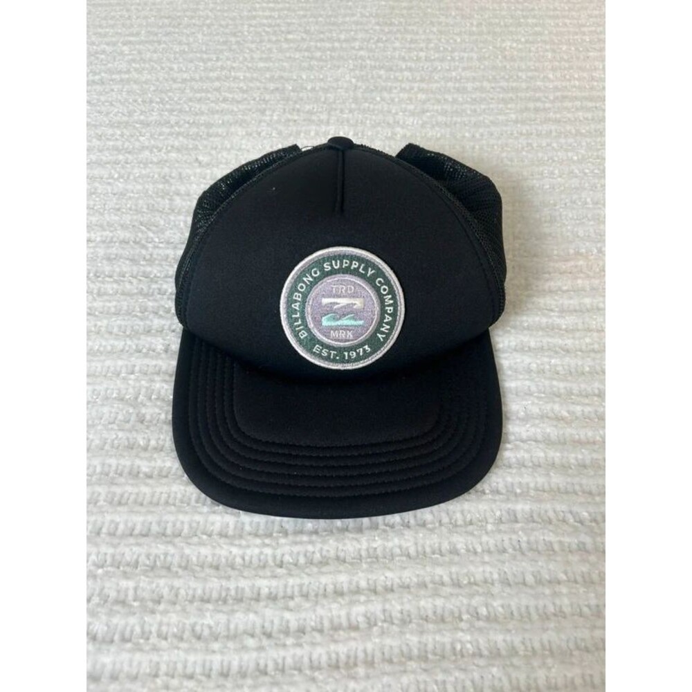 Billabong Supply Company Trd Mrk Classic Foam Trucker Hat Cap One Size Black